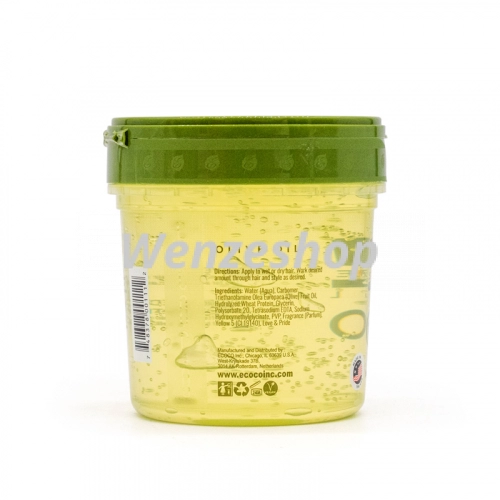 Gel coiffant professionnel à l'huile d'olive 473 ml - Eco Style