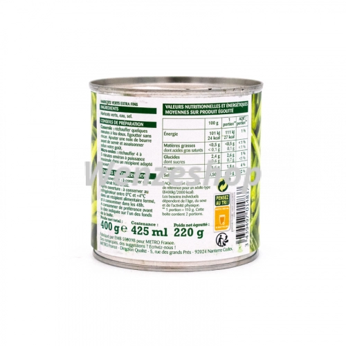 Haricots verts 400 g - Rochambeau