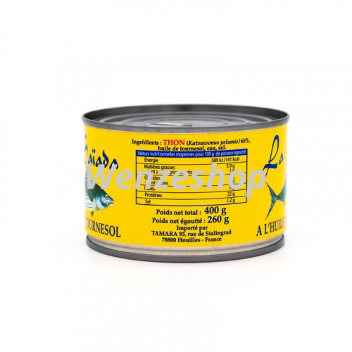 Thon à l' huile de tournesol - La Saïada 400g