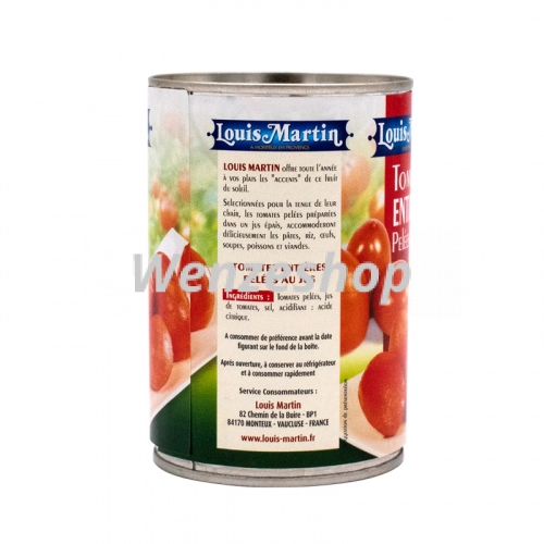 Tomates entières pelées au jus 385g - Louis martin